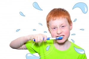 Boy and a toothbrush